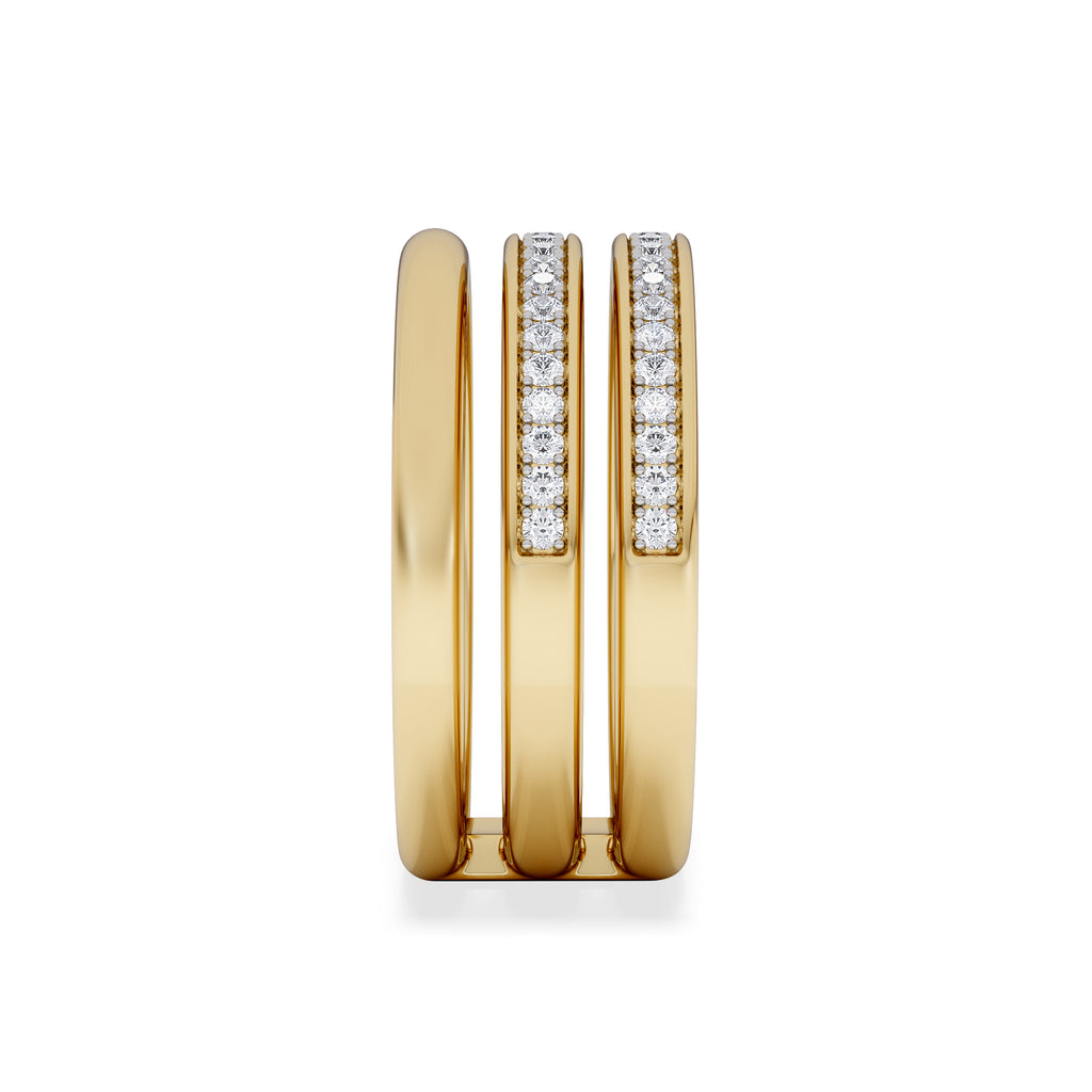 Trinity 0.20ct Lab Diamond Stacking Ring in 18K Gold Vermeil