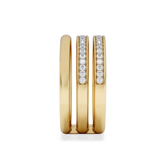 Trinity 0.20ct Lab Diamond Stacking Ring in 18K Gold Vermeil