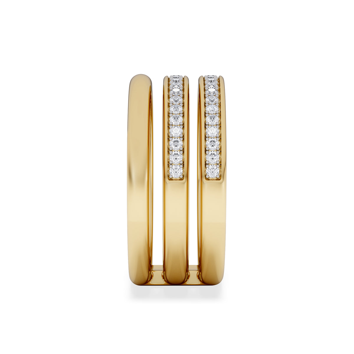 Trinity 0.20ct Lab Diamond Stacking Ring in 18K Gold Vermeil