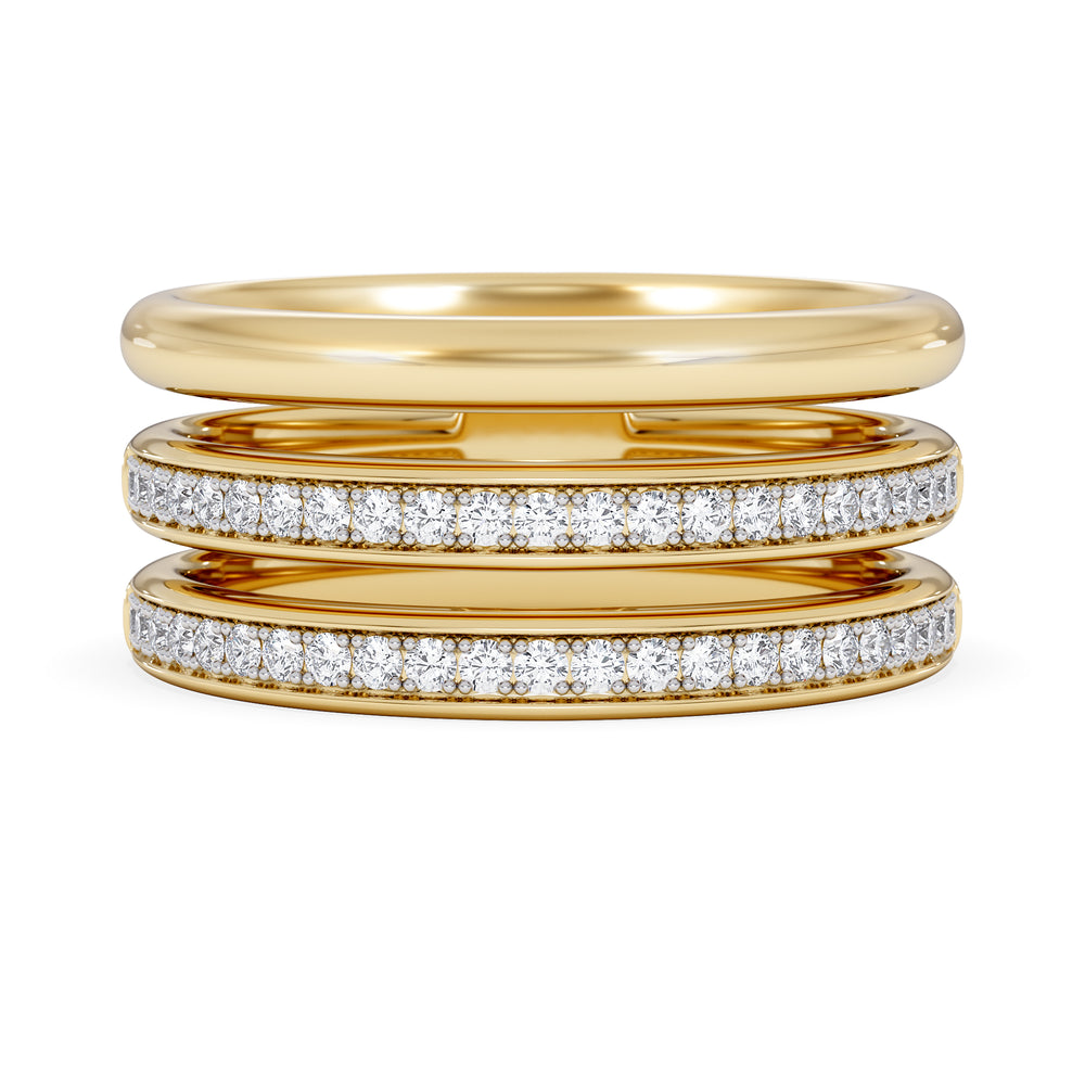Trinity 0.20ct Lab Diamond Stacking Ring in 18K Gold Vermeil