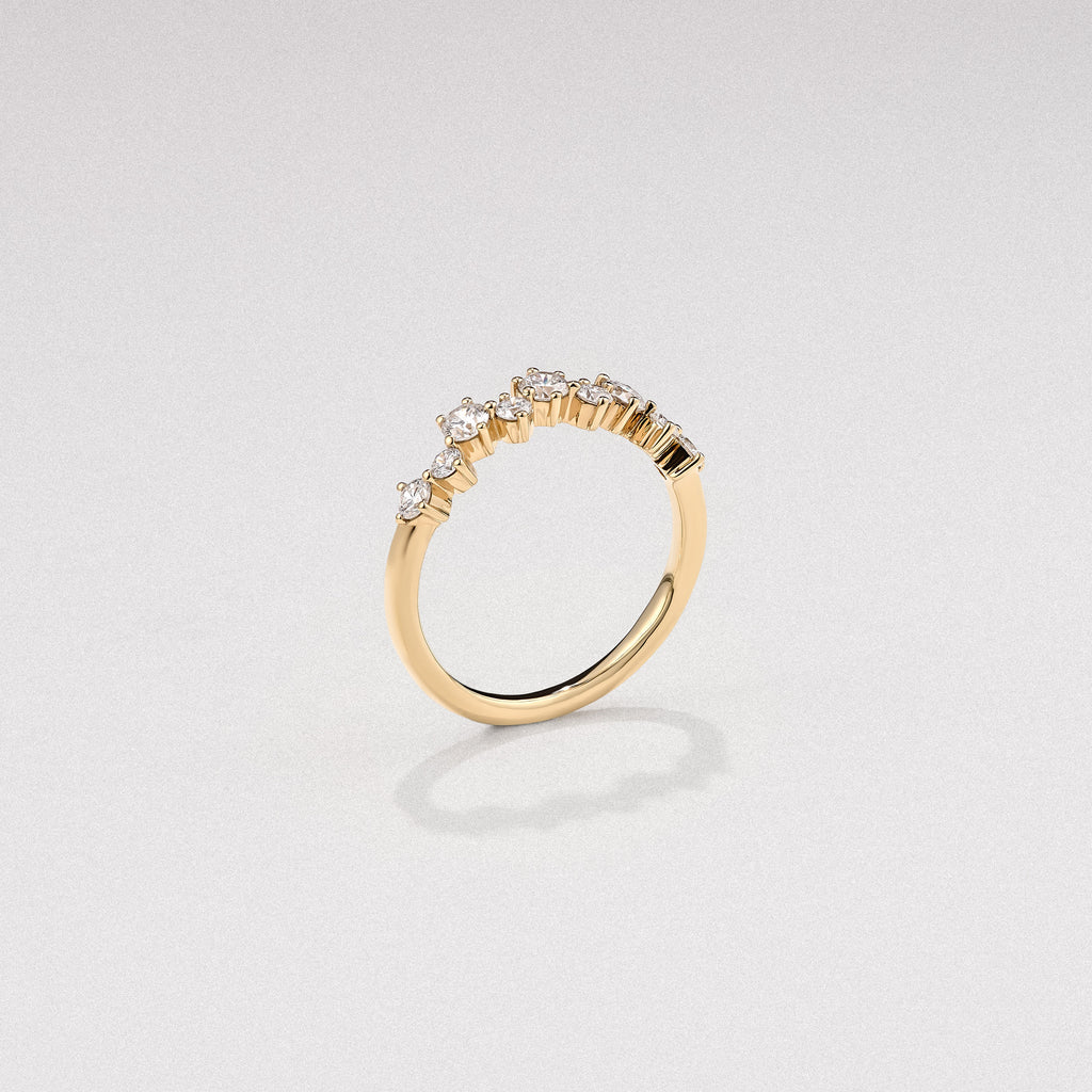Scattered 0.50ct Lab Diamond Ring in 18K Gold Vermeil