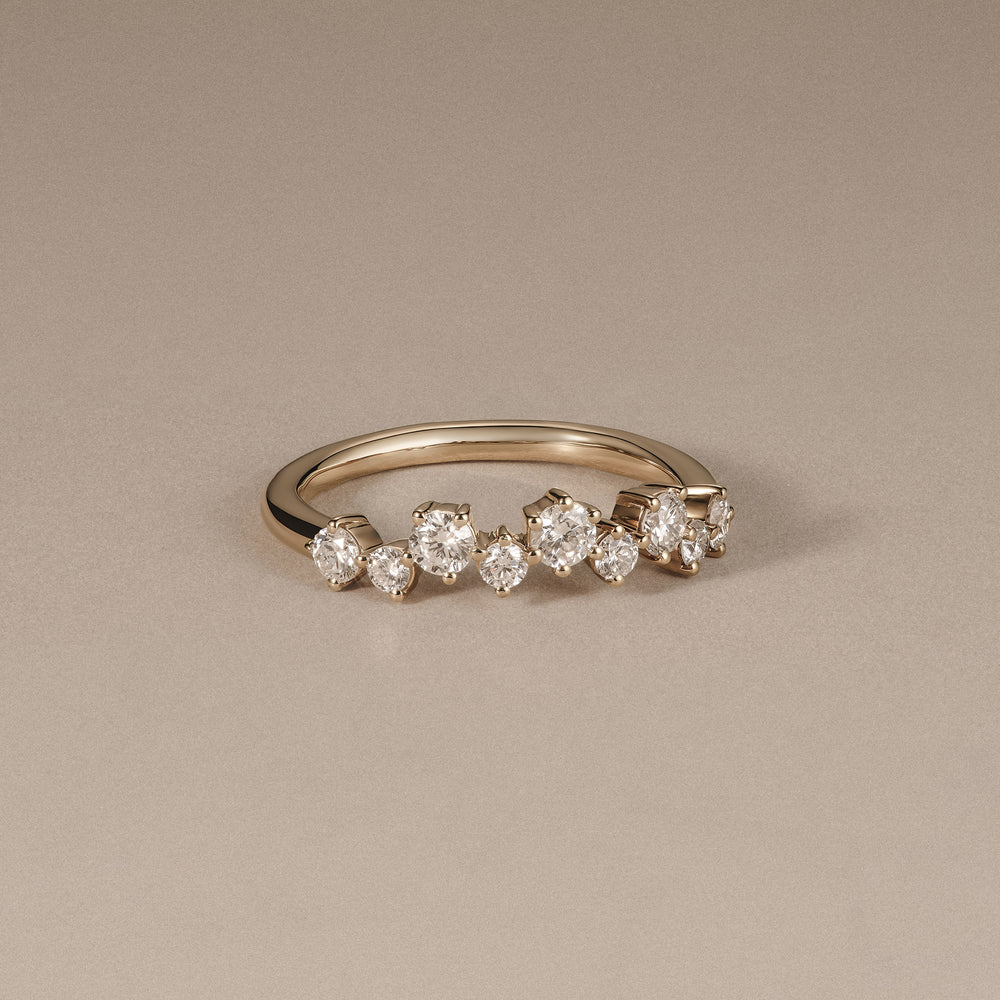 Scattered 0.50ct Lab Diamond Ring in 18K Gold Vermeil