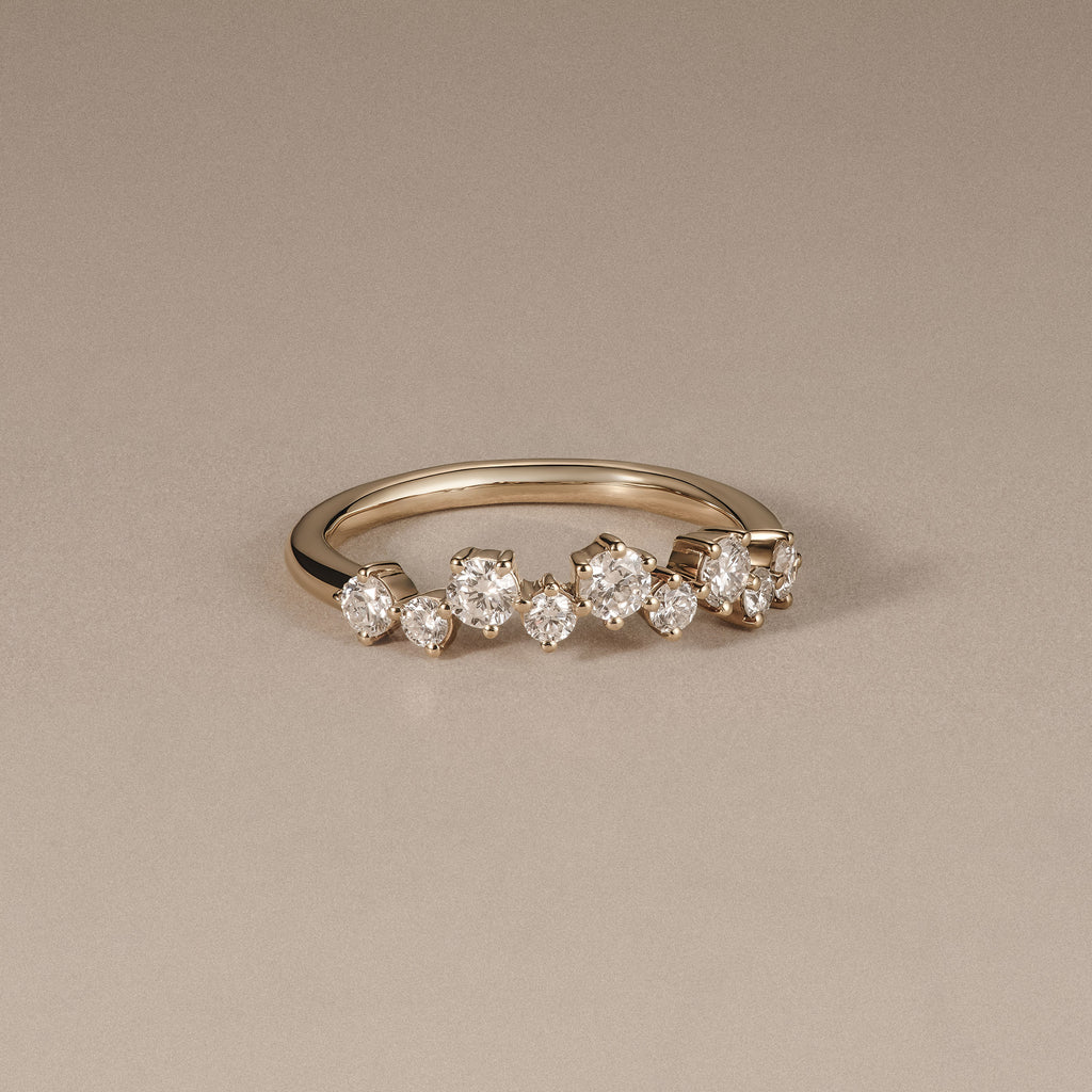 Scattered 0.50ct Lab Diamond Ring in 18K Gold Vermeil