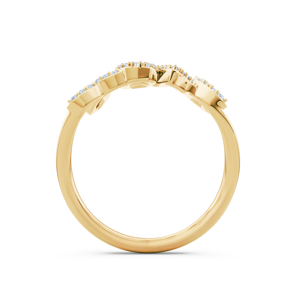 Love Motif 0.12ct Lab Diamond Ring in 18K Gold Vermeil
