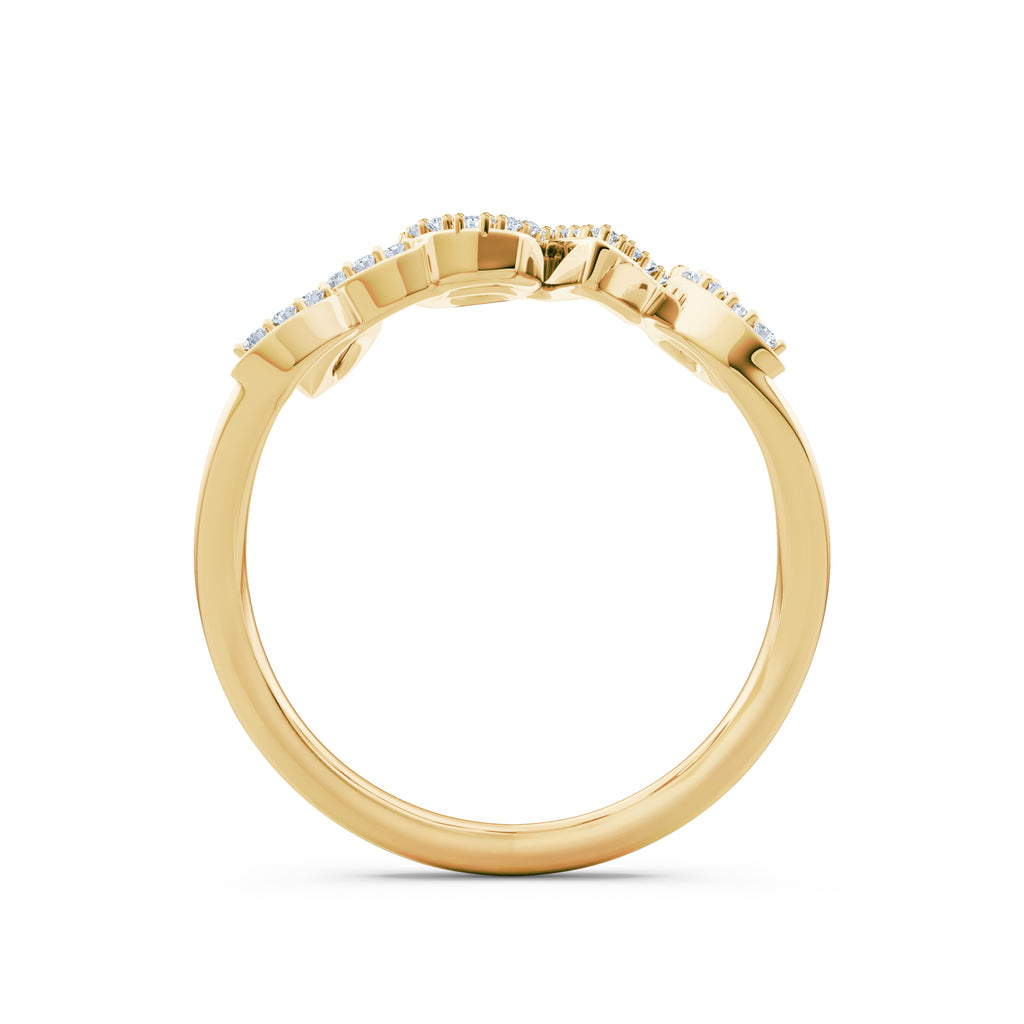 Love Motif 0.12ct Lab Diamond Ring in 18K Gold Vermeil