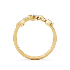 Love Motif 0.12ct Lab Diamond Ring in 18K Gold Vermeil