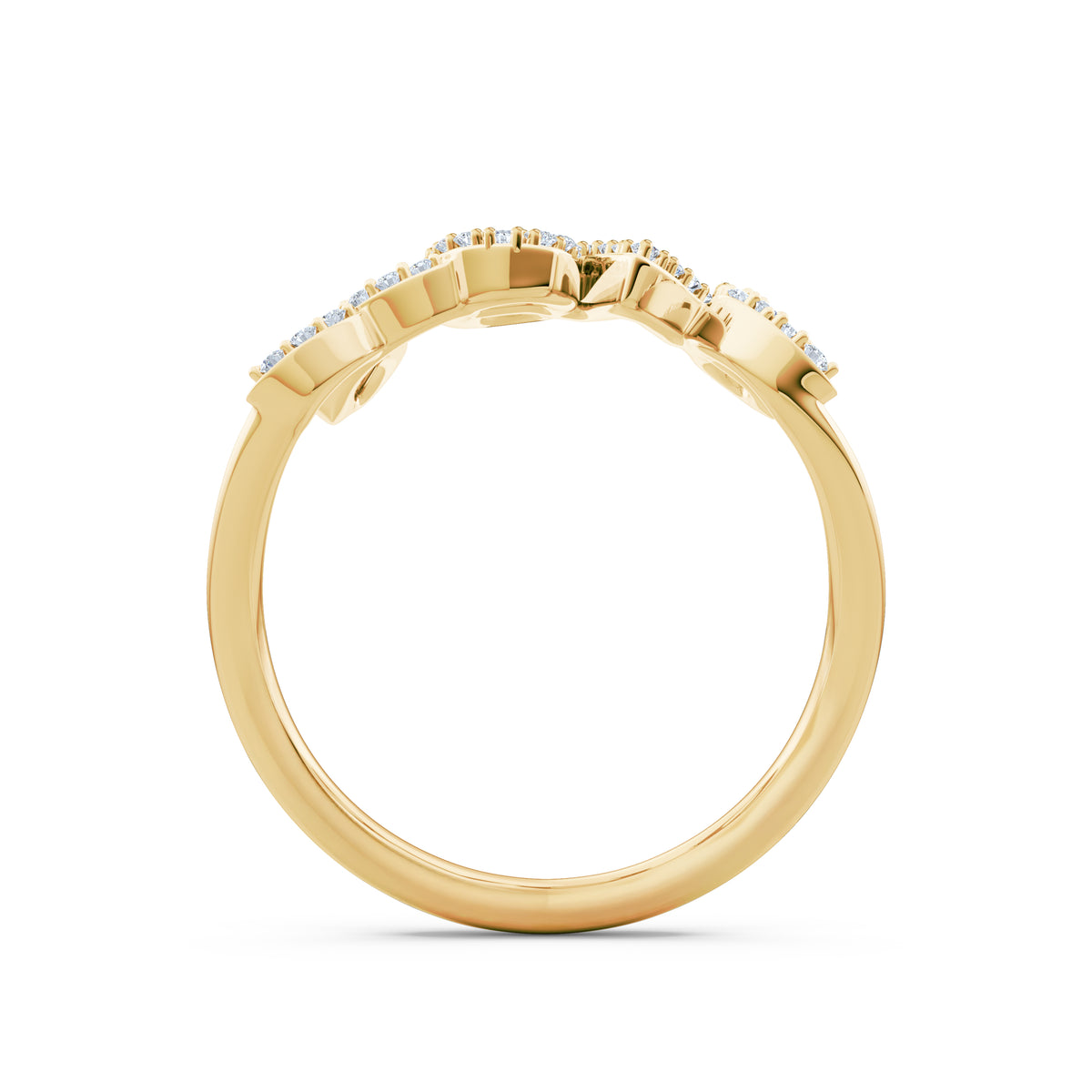 Love Motif 0.12ct Lab Diamond Ring in 18K Gold Vermeil