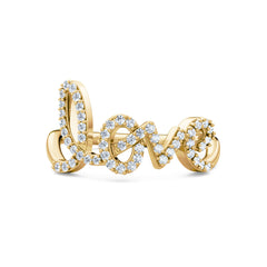 Love Motif 0.12ct Lab Diamond Ring in 18K Gold Vermeil