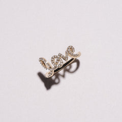 Love Motif 0.12ct Lab Diamond Ring in 18K Gold Vermeil