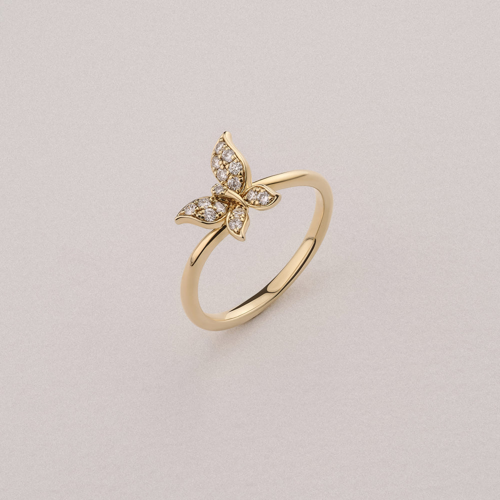 Papillon 0.19ct Lab Diamond Ring in 18K Gold Vermeil