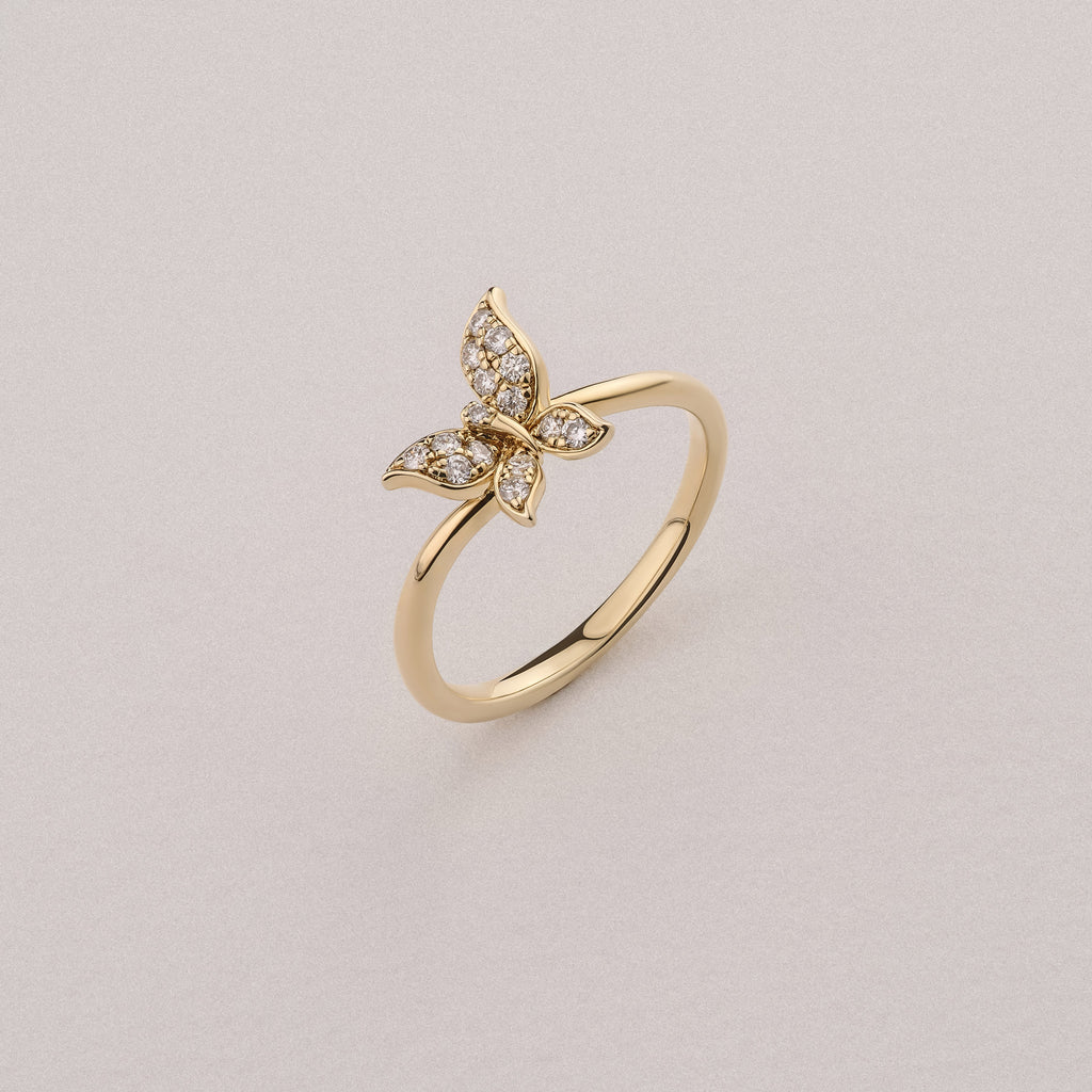 Papillon 0.19ct Lab Diamond Ring in 18K Gold Vermeil