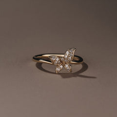 Papillon 0.19ct Lab Diamond Ring in 18K Gold Vermeil