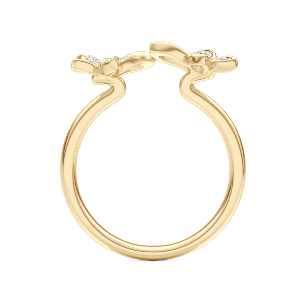 Papillon 0.20ct Lab Diamond Ring 18K Gold Vermeil