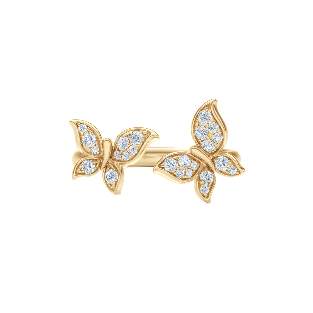 Papillon 0.20ct Lab Diamond Ring 18K Gold Vermeil