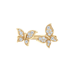 Papillon 0.20ct Lab Diamond Ring 18K Gold Vermeil