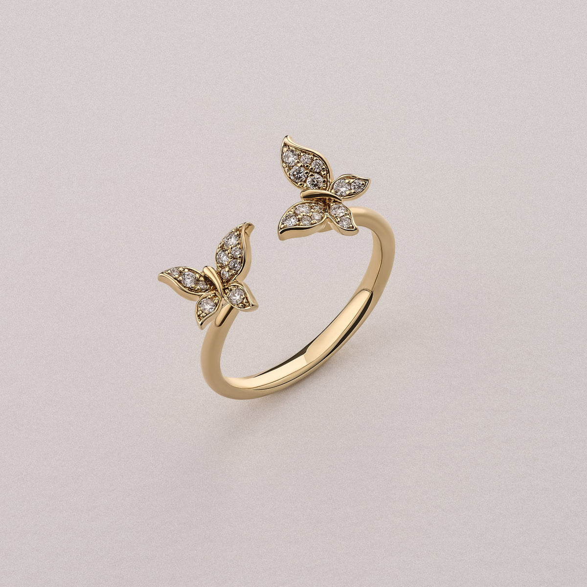 Papillon 0.20ct Lab Diamond Ring 18K Gold Vermeil