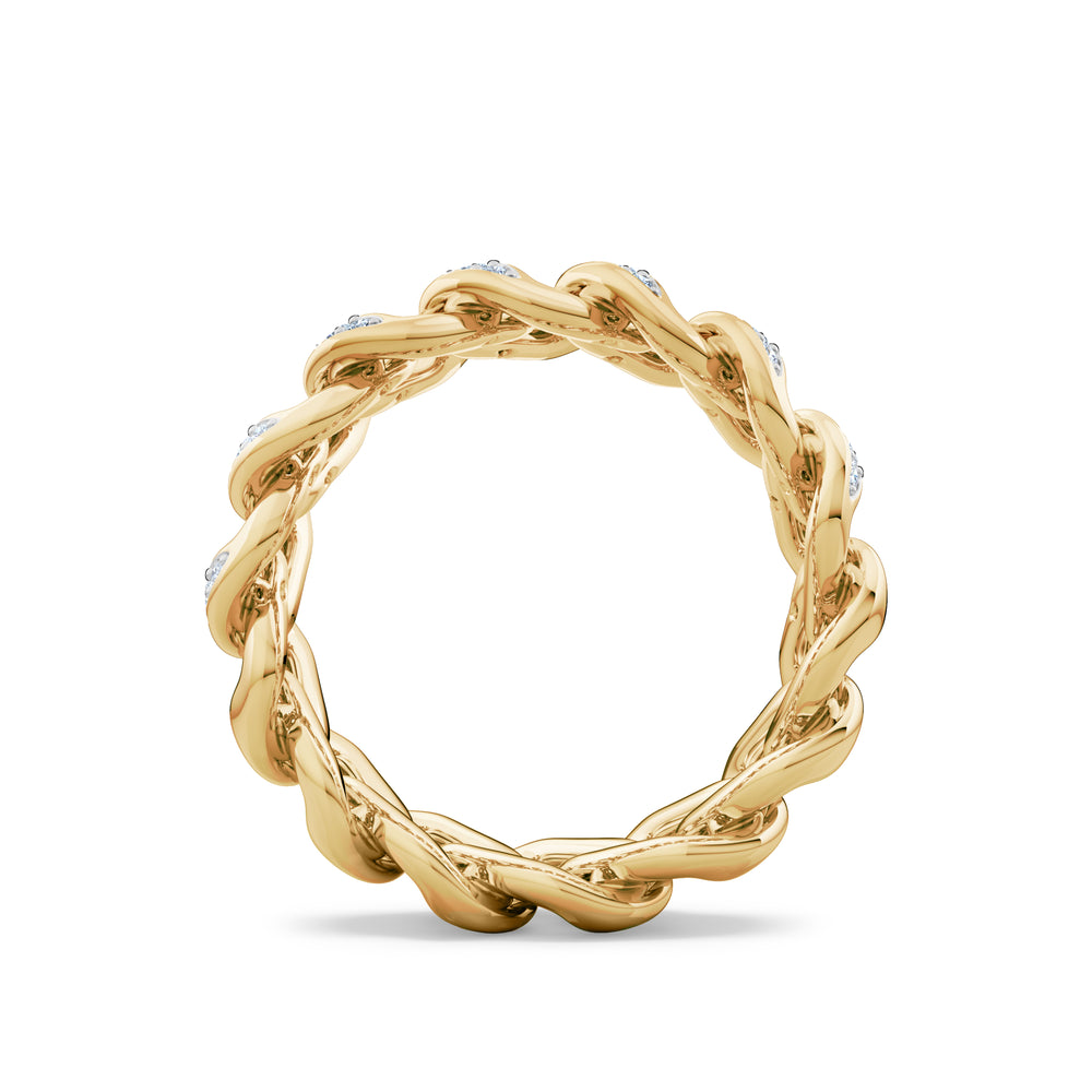 Havana Men’s 0.35ct Lab Diamond Cuban Link Ring in 18K Gold Vermeil
