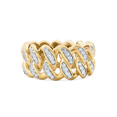 Havana Men’s 0.35ct Lab Diamond Cuban Link Ring in 18K Gold Vermeil