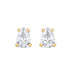 Naomi Pear Cut Lab Diamond Stud Earrings 0.30ct H/SI in 18k Gold Vermeil