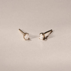 Naomi Pear Cut Lab Diamond Stud Earrings 0.30ct H/SI in 18k Gold Vermeil