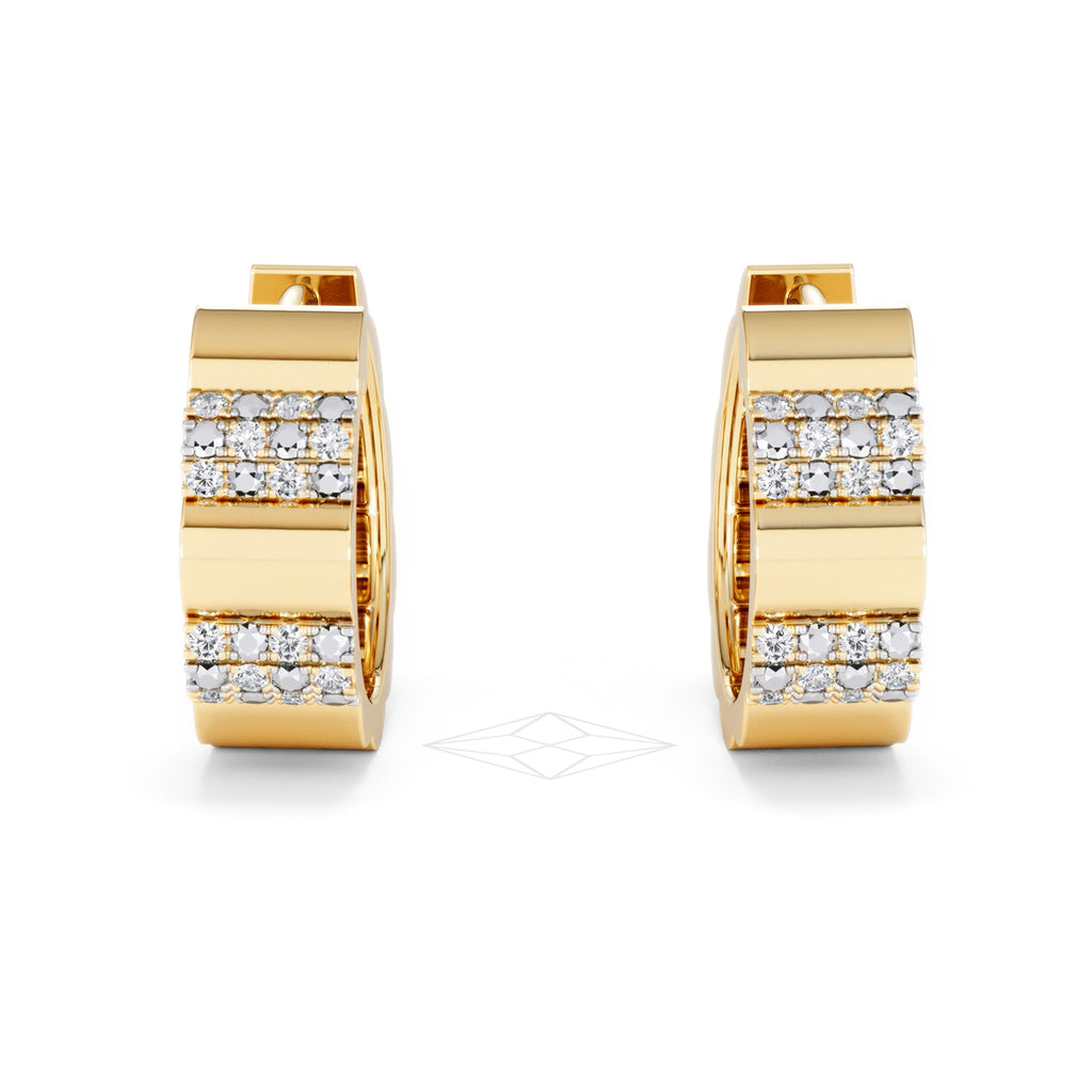 Contour 0.18ct Lab Diamond Huggie Earrings in Gold Vermeil