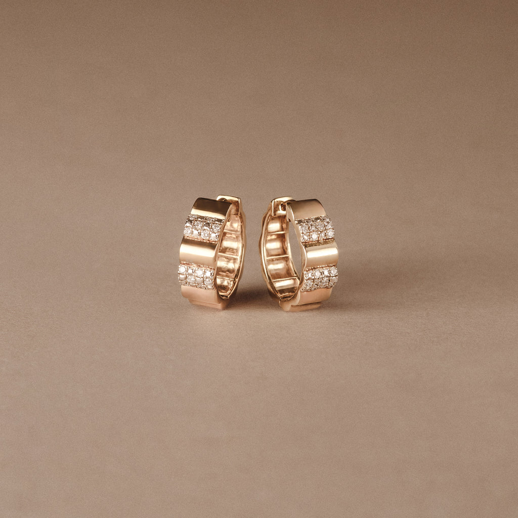 Contour 0.18ct Lab Diamond Huggie Earrings in Gold Vermeil
