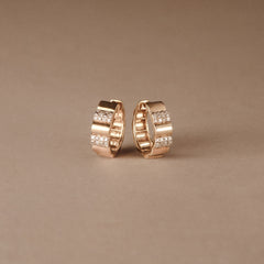 Contour 0.18ct Lab Diamond Huggie Earrings in Gold Vermeil