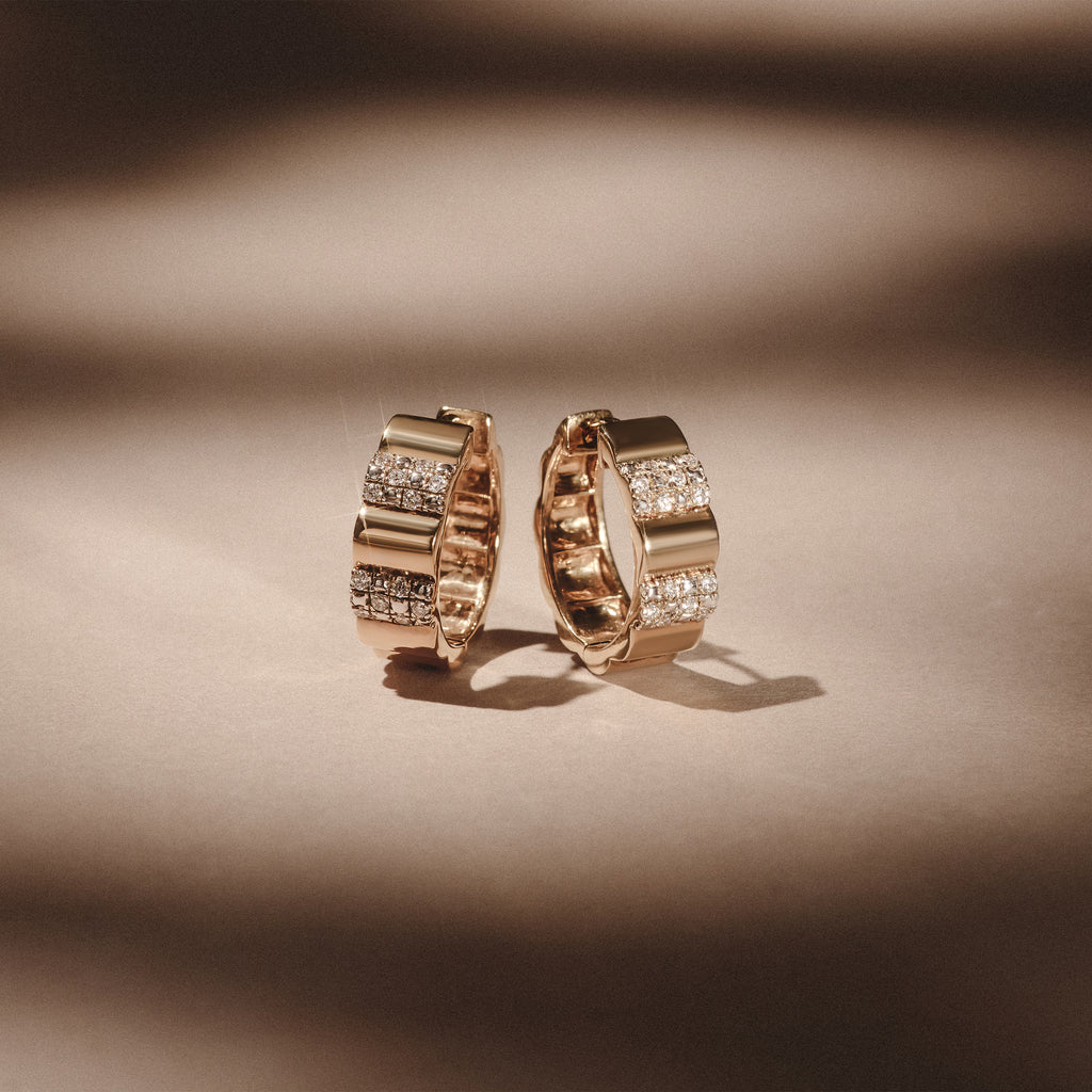 Contour 0.18ct Lab Diamond Huggie Earrings in Gold Vermeil