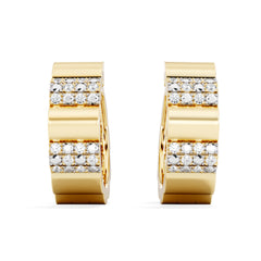 Contour 0.18ct Lab Diamond Huggie Earrings in Gold Vermeil