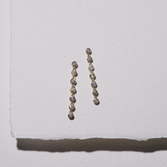 Solis 0.40ct Round Cut Lab Diamond Drop Earrings in 18K Gold Vermeil