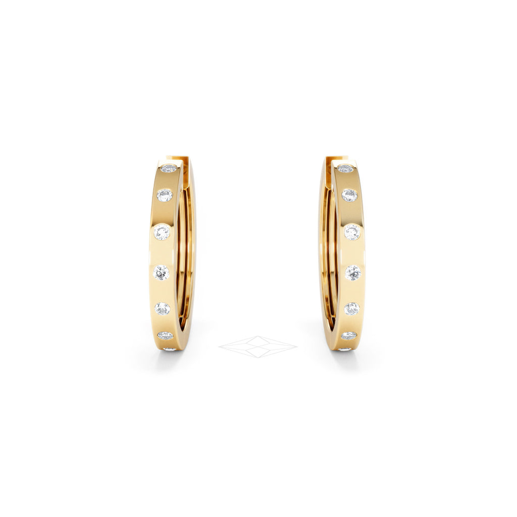 Élan 0.15ct Lab Diamond Hoop Earrings in 18K Gold Vermeil