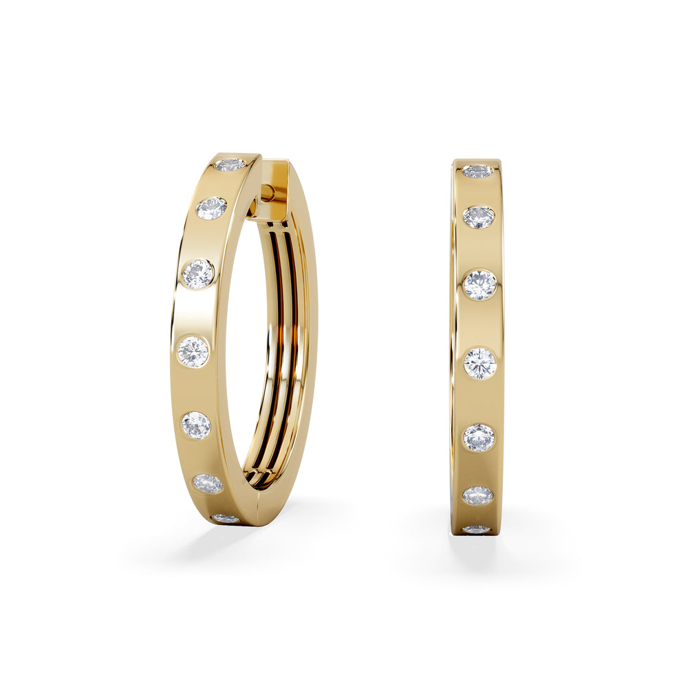 Élan 0.15ct Lab Diamond Hoop Earrings in 18K Gold Vermeil