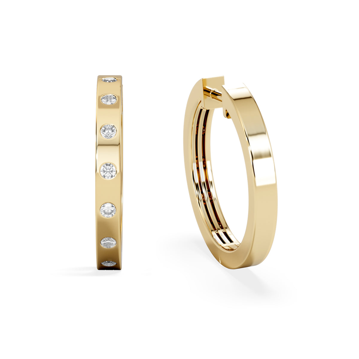 Élan 0.15ct Lab Diamond Hoop Earrings in 18K Gold Vermeil