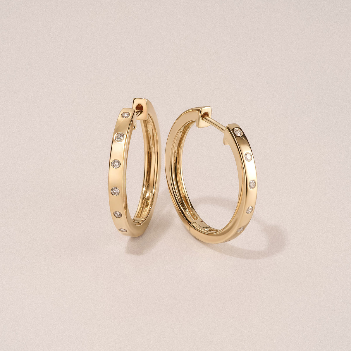 Élan 0.15ct Lab Diamond Hoop Earrings in 18K Gold Vermeil