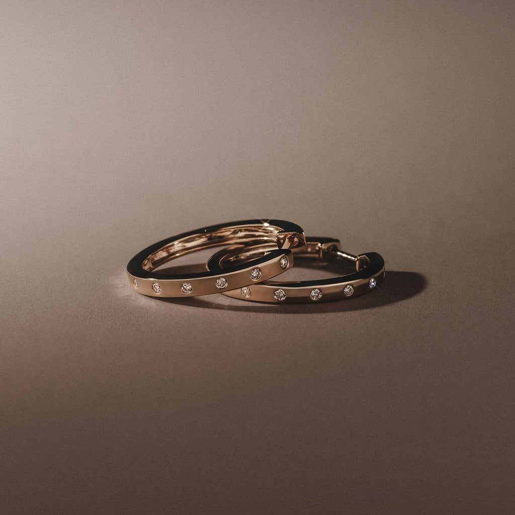 Élan 0.15ct Lab Diamond Hoop Earrings in 18K Gold Vermeil