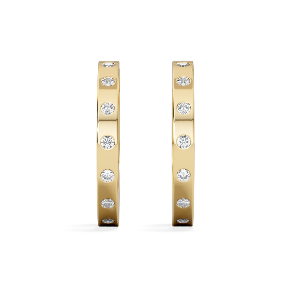 Élan 0.15ct Lab Diamond Hoop Earrings in 18K Gold Vermeil