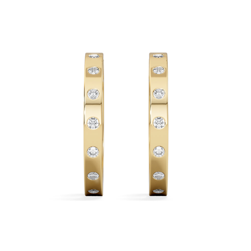 Élan 0.15ct Lab Diamond Hoop Earrings in 18K Gold Vermeil