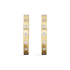 Élan 0.15ct Lab Diamond Hoop Earrings in 18K Gold Vermeil