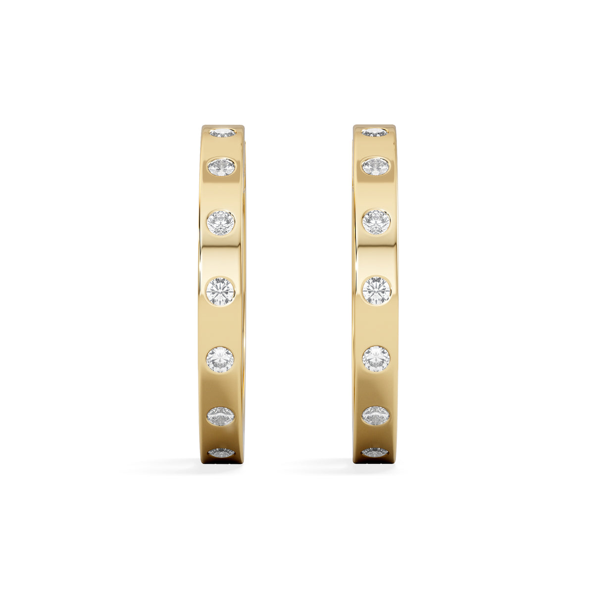 Élan 0.15ct Lab Diamond Hoop Earrings in 18K Gold Vermeil