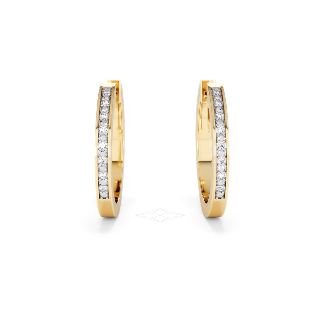 Lyra 0.16ct Lab Diamond Hoop Earrings in 18K Gold Vermeil