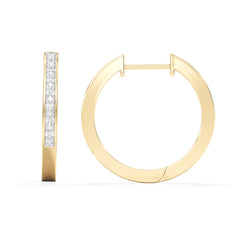 Lyra 0.16ct Lab Diamond Hoop Earrings in 18K Gold Vermeil