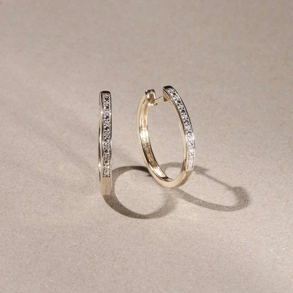 Lyra 0.16ct Lab Diamond Hoop Earrings in 18K Gold Vermeil