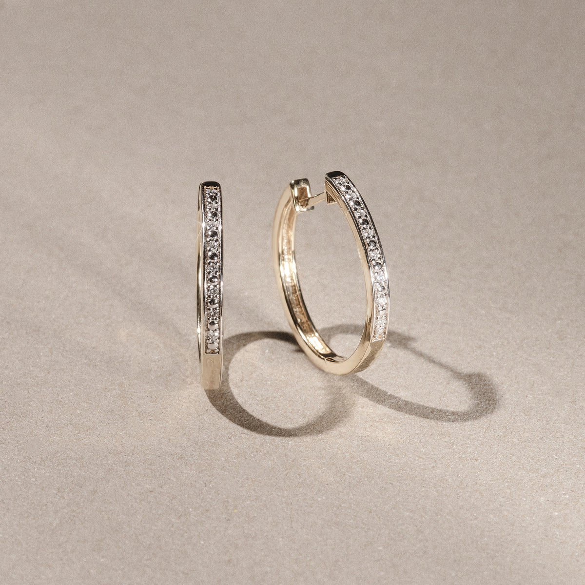 Lyra 0.16ct Lab Diamond Hoop Earrings in 18K Gold Vermeil