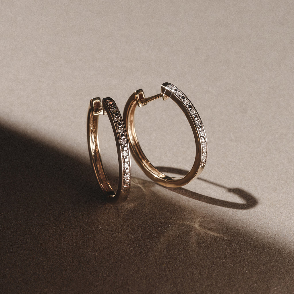 Lyra 0.16ct Lab Diamond Hoop Earrings in 18K Gold Vermeil