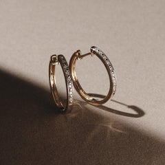 Lyra 0.16ct Lab Diamond Hoop Earrings in 18K Gold Vermeil
