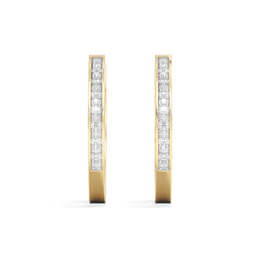 Lyra 0.16ct Lab Diamond Hoop Earrings in 18K Gold Vermeil