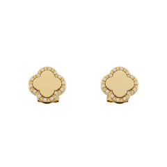 Florence 0.08ct Lab Diamond Halo Stud Earrings in 18K Gold Vermeil