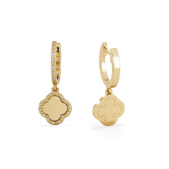 Florence 0.15ct Lab Diamond Halo Huggie Earrings in 18K Gold Vermeil
