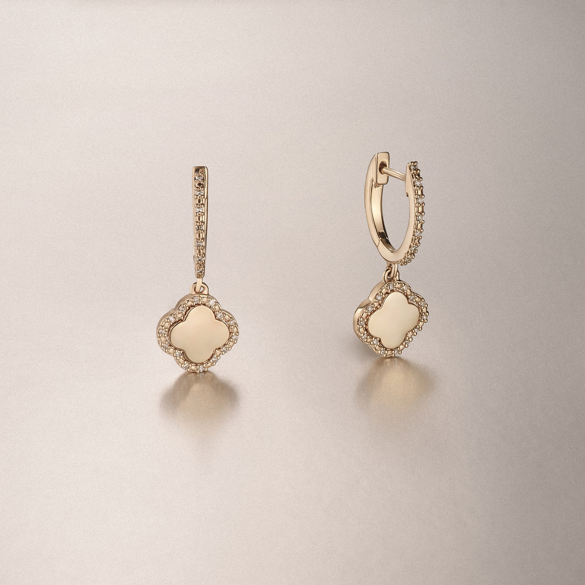 Florence 0.15ct Lab Diamond Halo Huggie Earrings in 18K Gold Vermeil