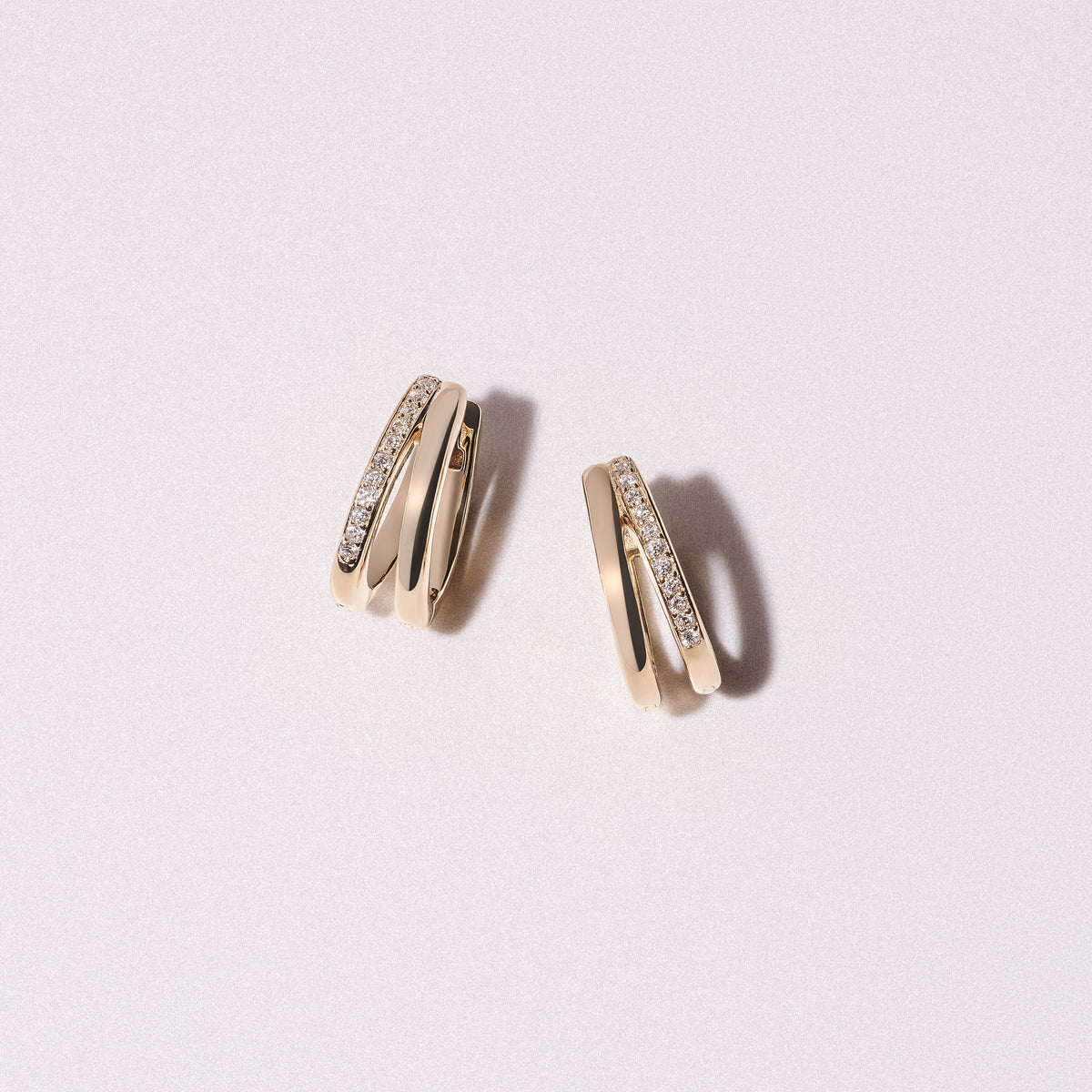 Heritage 0.10ct Lab Diamond Split Huggies Earrings in 18k Gold Vermeil